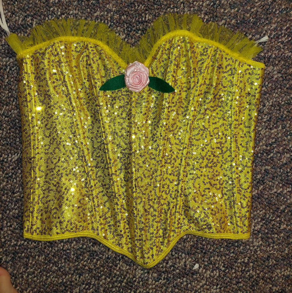 Gold Beauty and the Beast corset